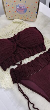 Vestidos De Baño Tejidos En Técnica De Crochet