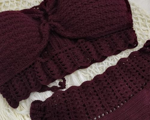 Vestidos de baño tejidos en técnica de crochet