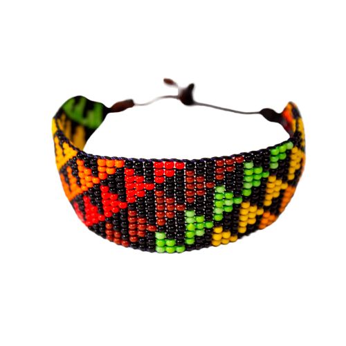 Pulsera De Chaquira Con Técnica De Nudo Y Dije