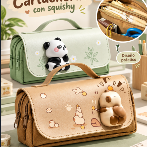 Cartuchera Squishy 3D