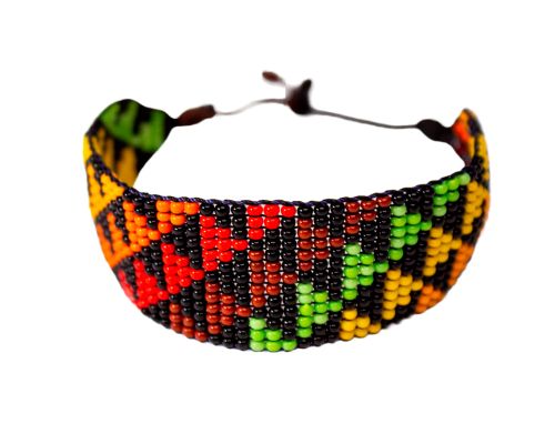 Pulsera De Chaquira Con Técnica De Nudo Y Dije