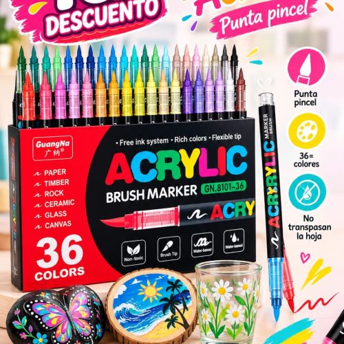MARCADORES ACRILICOS PUNTA PINCEL