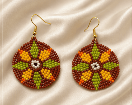 Mandala Aretes En Mostacilla