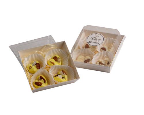 Caja de almendras cubiertas con chocolate x 4